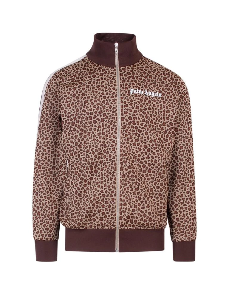 Palm Angels Palm Angels High Neck Leopard Jacquard Jacket 1