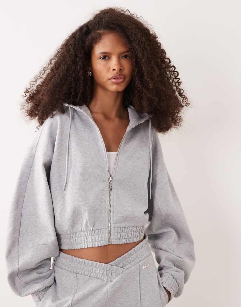Alo Washed Sweet Escape Zip Up Hoodie - Grey Sky Wash - Hoodies