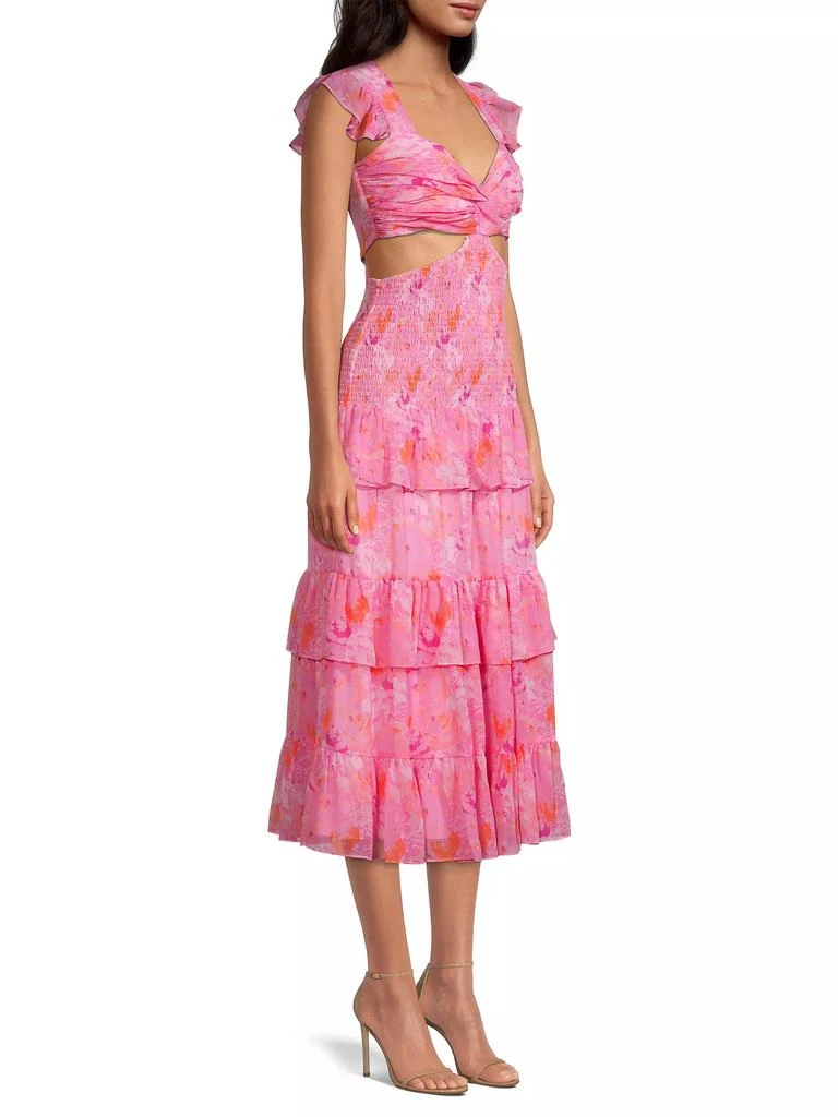 Likely Neely Smocked Cut-Out Midi-Dress 4