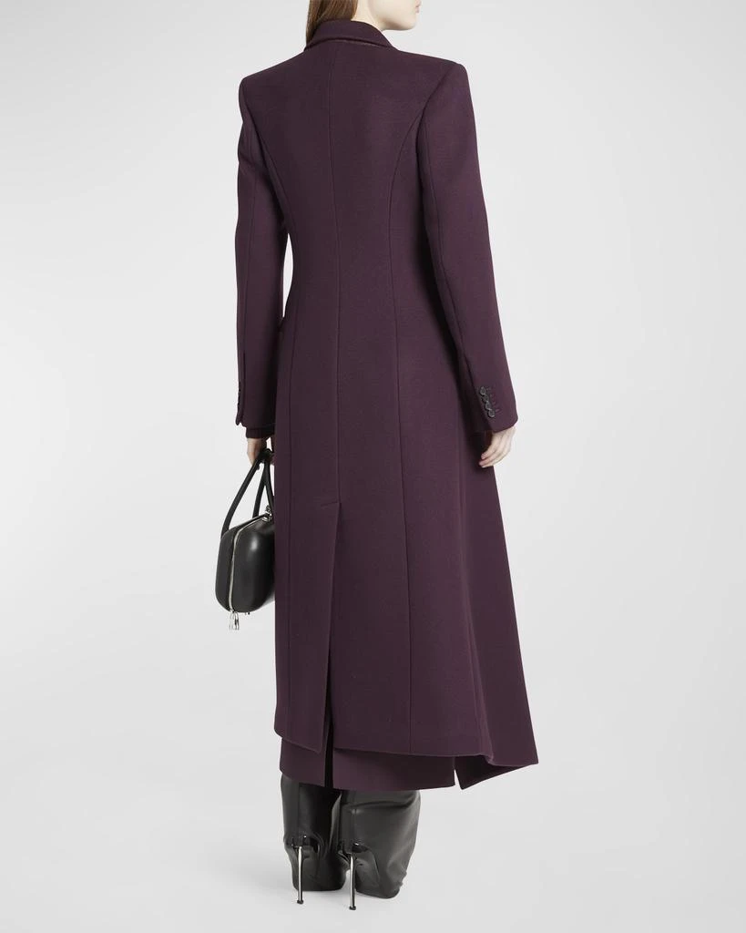 Alexander McQueen Asymmetric Draped Wool Overcoat 6