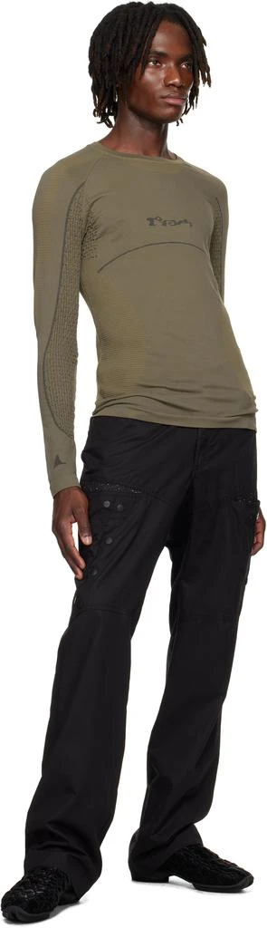ROA Khaki Seamless Long Sleeve T-shirt 4