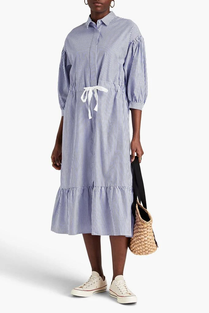 CHINTI & PARKER Striped cotton-poplin midi shirt dress 2