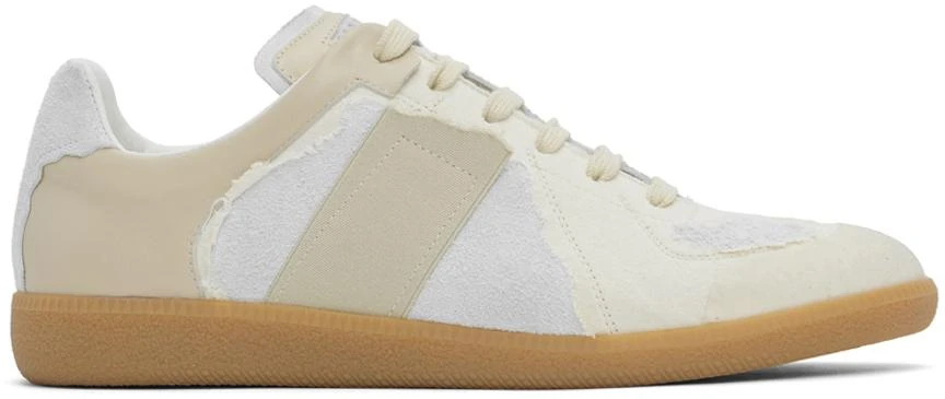 MAISON MARGIELA Beige & Gray Replica Inside Out Sneakers 1