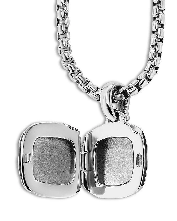 David Yurman Sterling Silver Sculptured Cable Square Locket Pendant 4