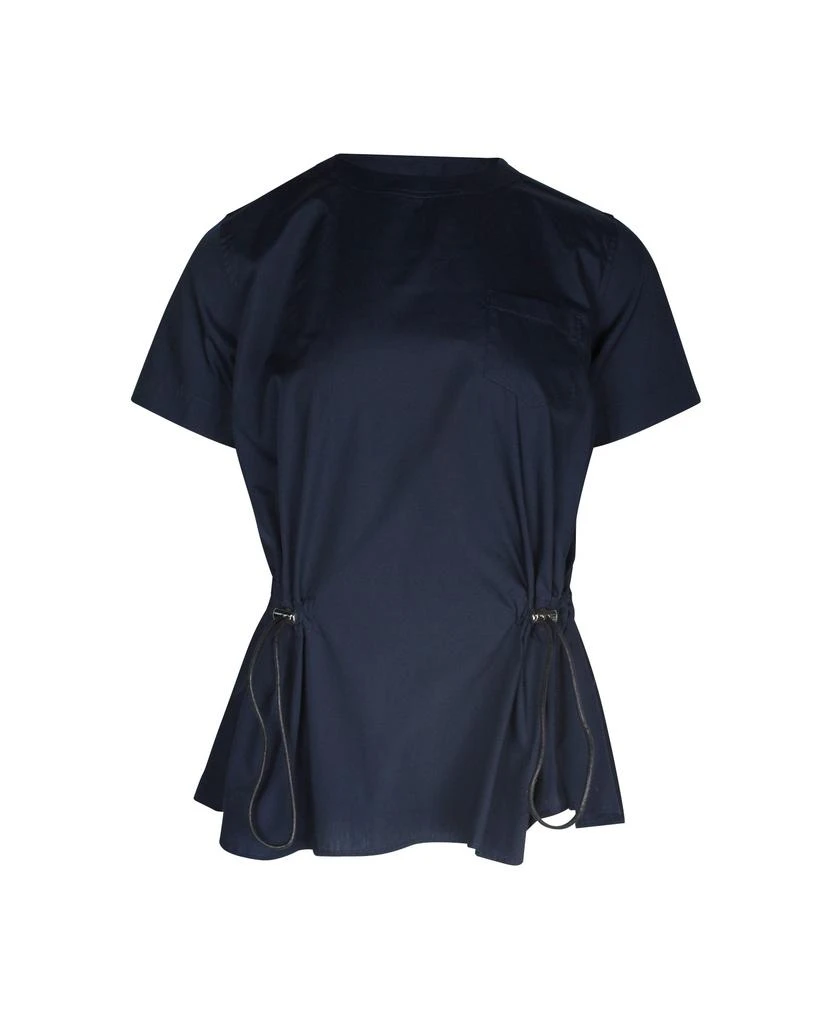 NIKE Sacai Open Back T-shirt in Navy Blue Polyester 1