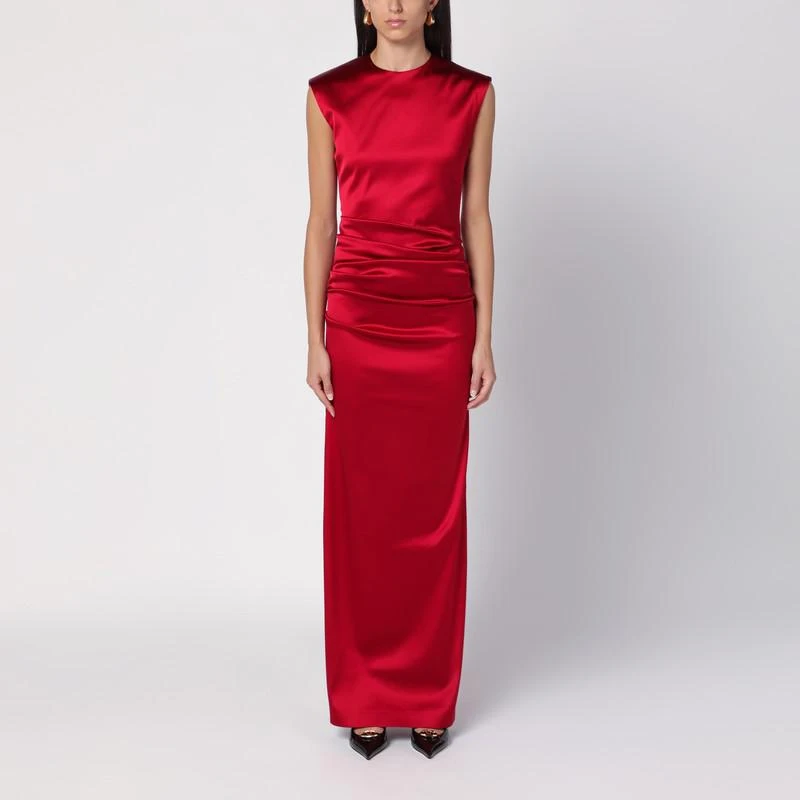 Max Mara Pianoforte Red long sleeveless dress 1