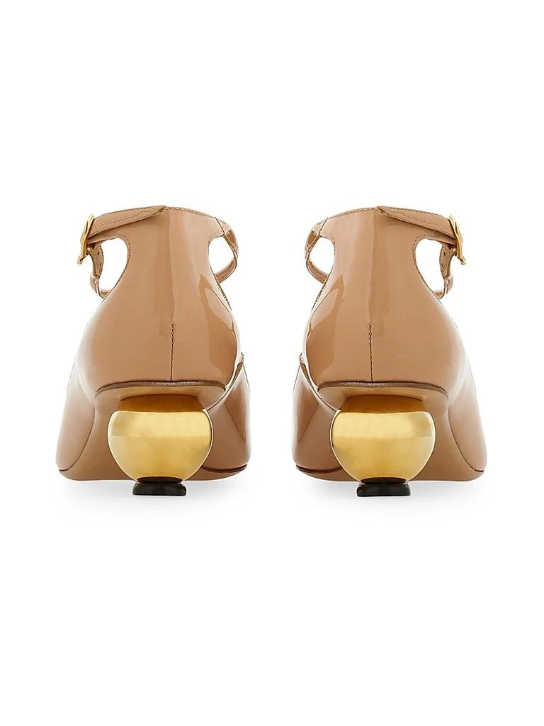 Salvatore Ferragamo Tania 40MM Leather T-Strap Pumps 3