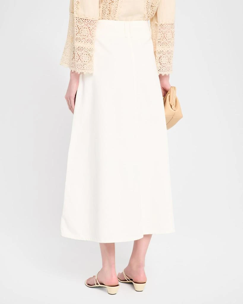 BY MALENE BIRGER Carlas A-Line Organic Cotton Twill Midi Skirt 3
