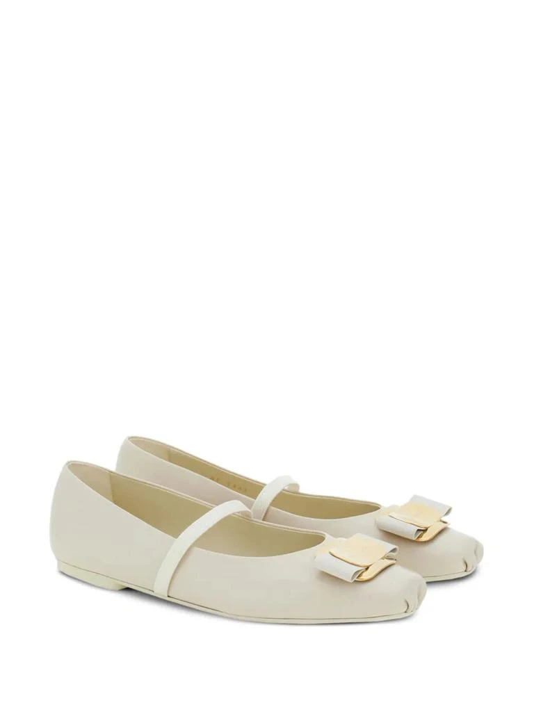 Salvatore Ferragamo Ferragamo New Vara-Bow Lambskin Ballerina Shoes 4