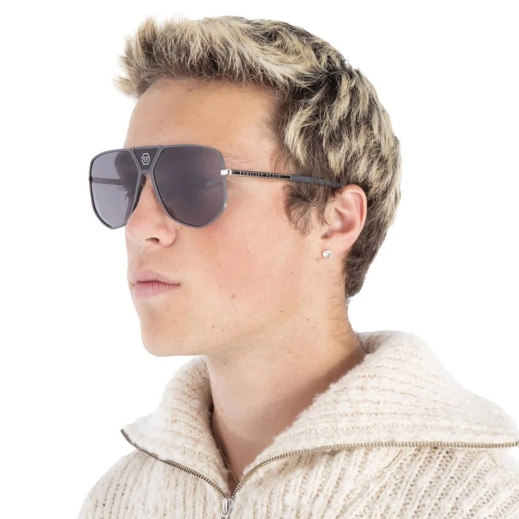 Philipp Plein Philipp Plein Grey Navigator Men's Sunglasses SPP009M 0H70 61 2