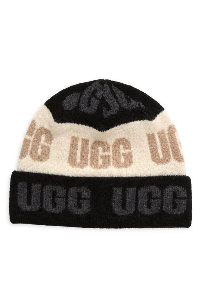 UGG Logo Jacquard Beanie 1