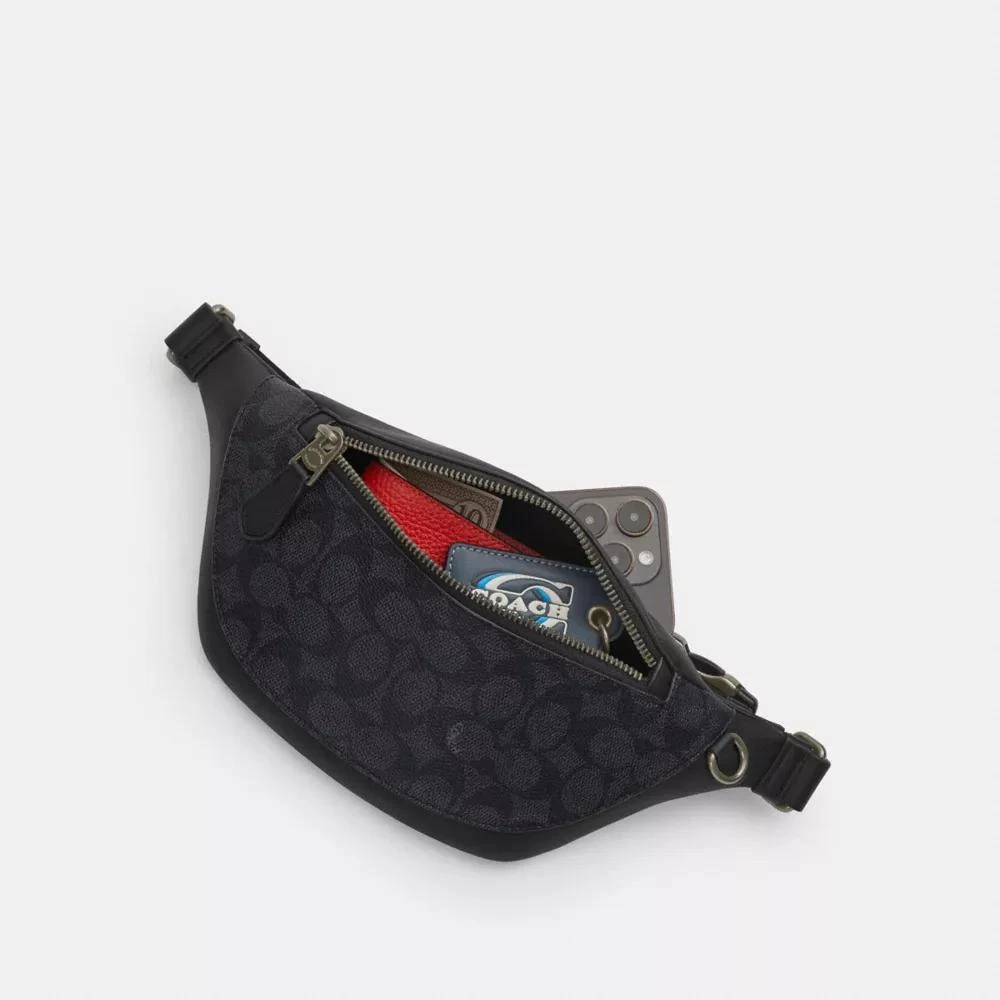 Coach Warren Mini Belt Bag In Signature Denim 5