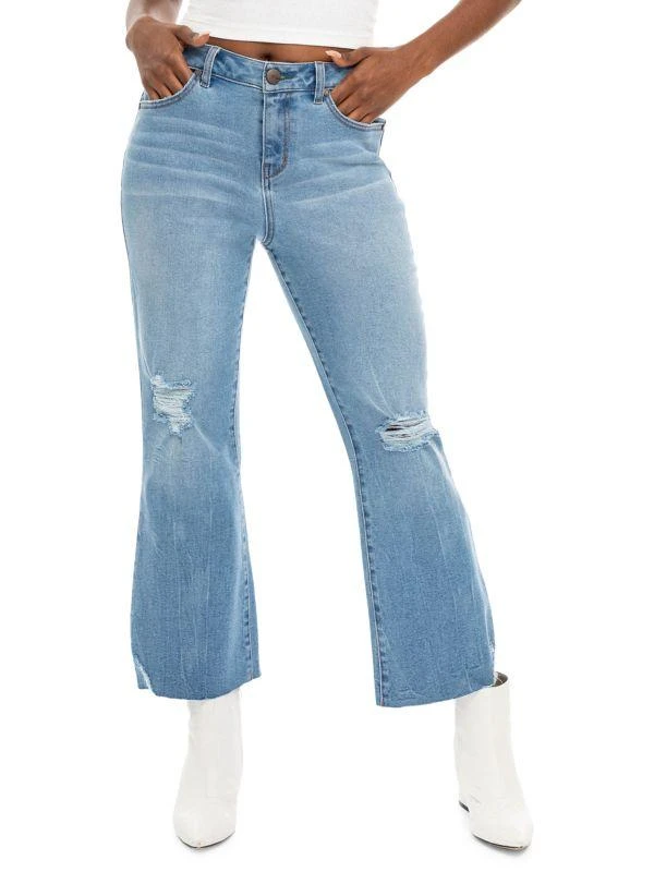 1822 Denim High Rise Cropped Mini Bootcut Jeans 1