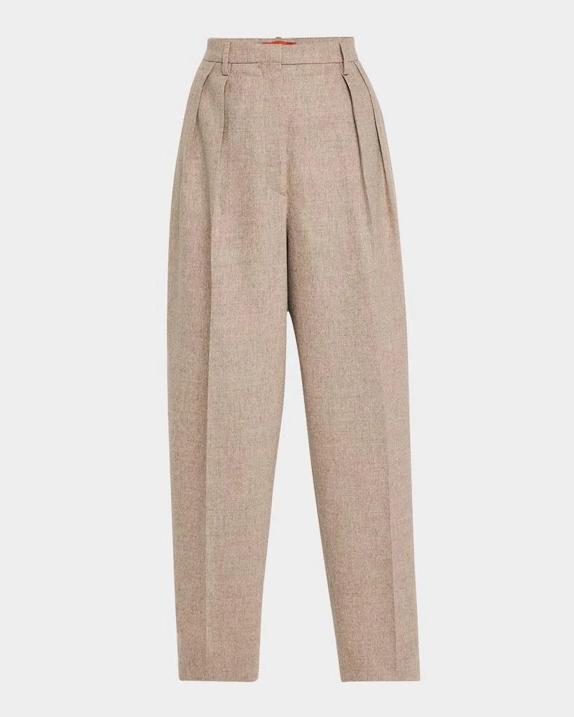 Altuzarra Emmett Double-Pleated Tapered Wool Pants 1