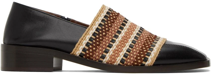 WALES BONNER Black Stacked Heel Loafers 1