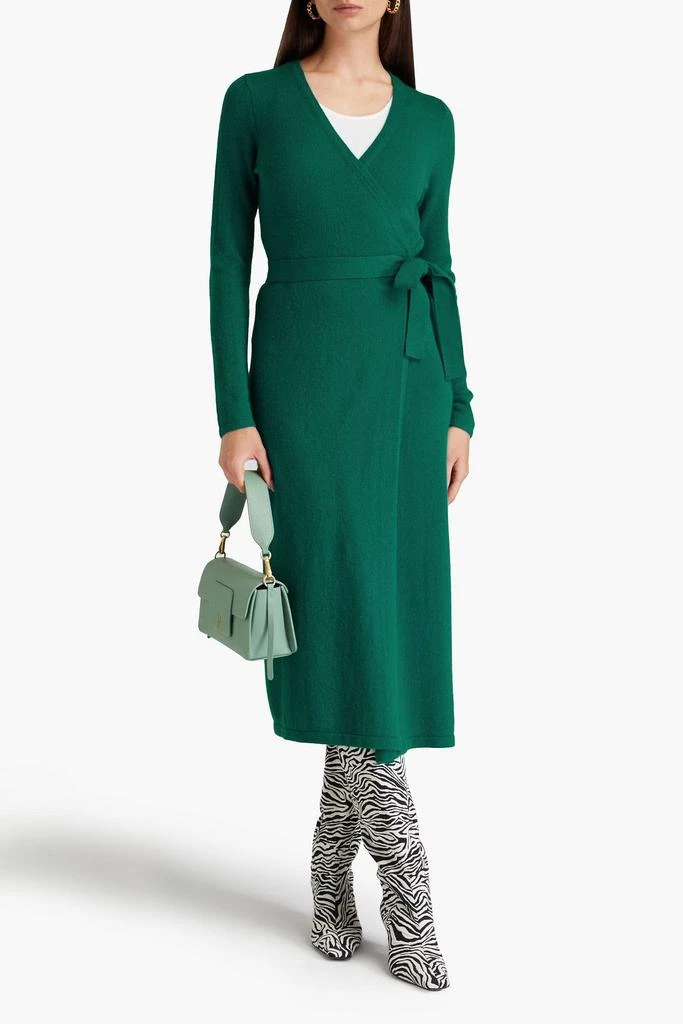 Diane von Furstenberg Astrid wool and cashmere-blend midi wrap dress 2