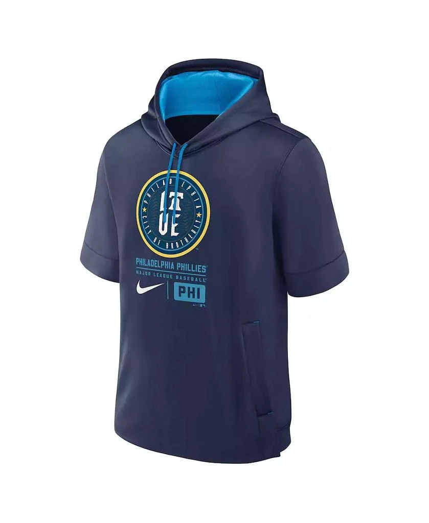 NIKE Men's Navy Philadelphia Phillies 2024 City Connect Colorblocked Short Sleeve Pullover Hoodie 2
