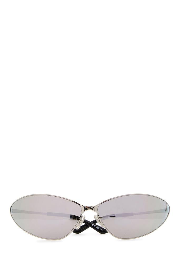 Balenciaga Silver metal Razor sunglasses