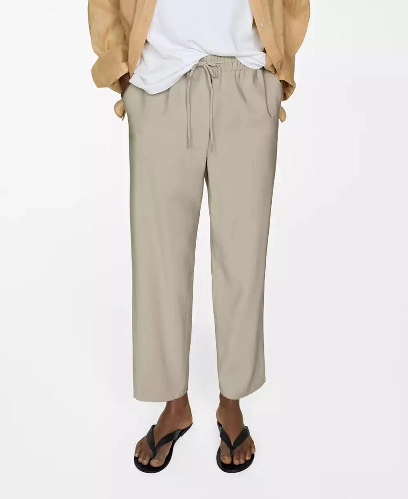 Mango Women's Drawstring Jogger Trousers 1