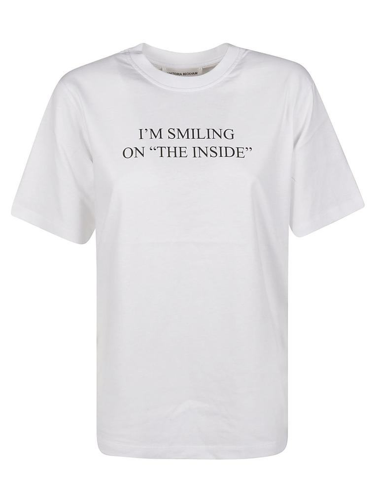 Victoria Beckham Victoria Beckham Slogan Printed Crewneck T-Shirt