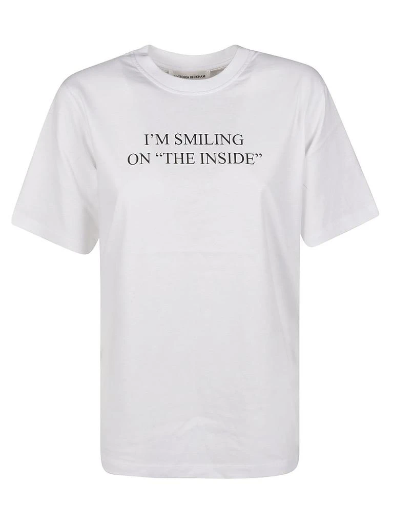 Victoria Beckham Victoria Beckham Slogan Printed Crewneck T-Shirt 1