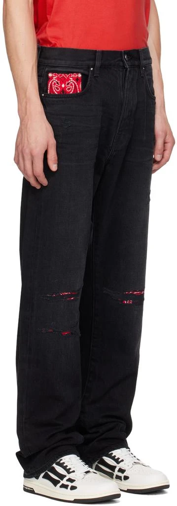 AMIRI Black Bandana Repair Jeans 2