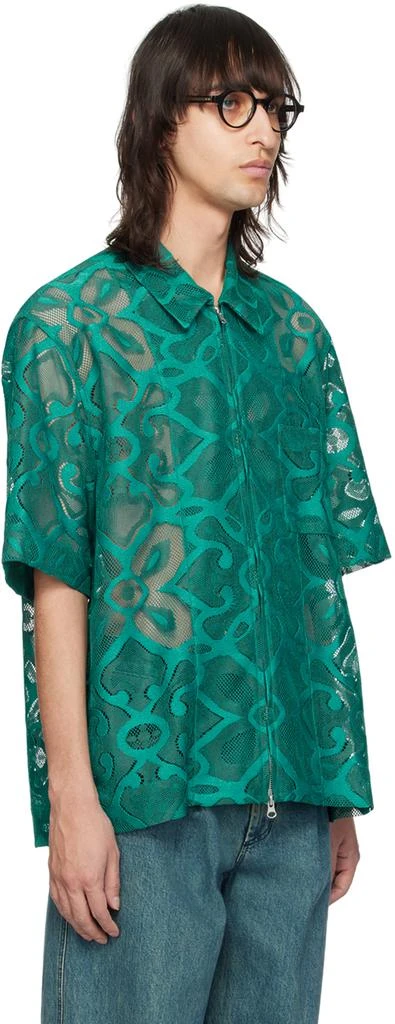 Song for the Mute Green Peacock Shirt 2