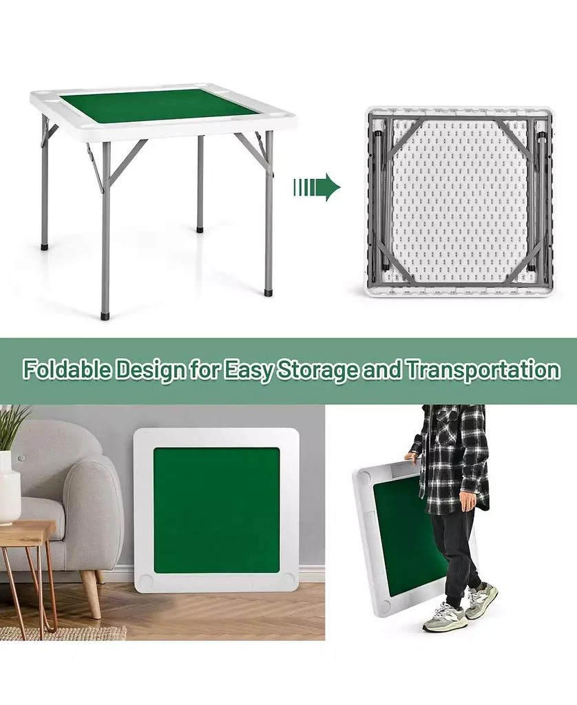 GOUUN 4-Player Mahjong Game Table with Iron Frame 5