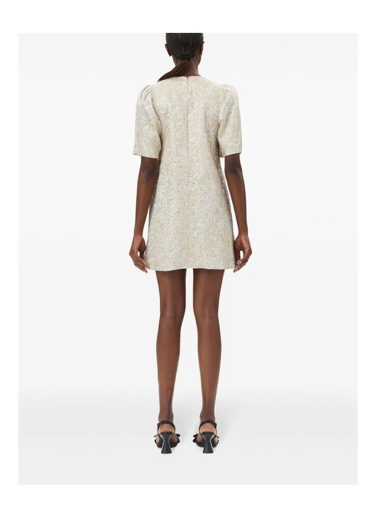 Ganni Metallic Cloque A Shaped Mini Dress 3
