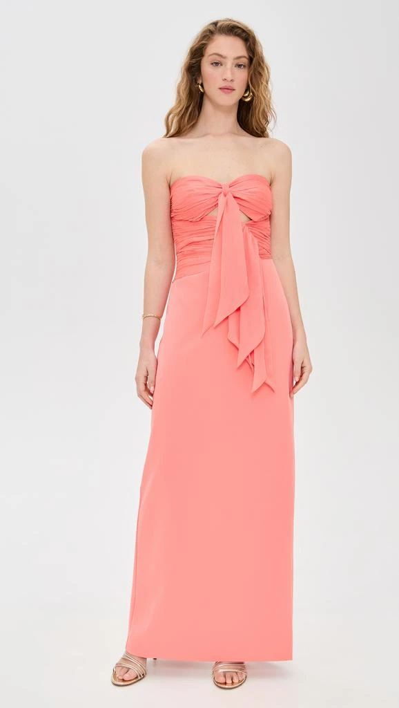 AMUR Diana Cutout Bow Combo Gown 6
