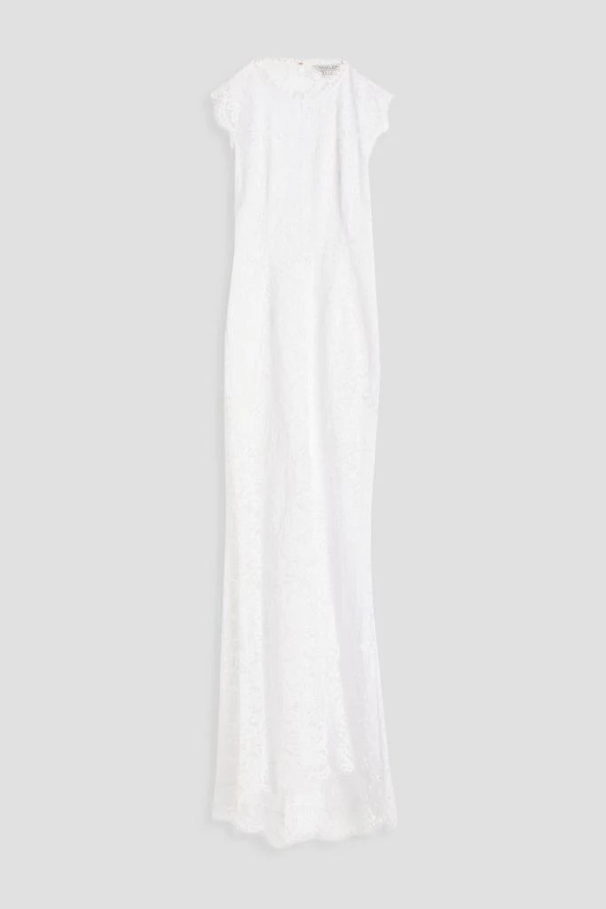 Rachel Zoe Open-back corded lace gown 1