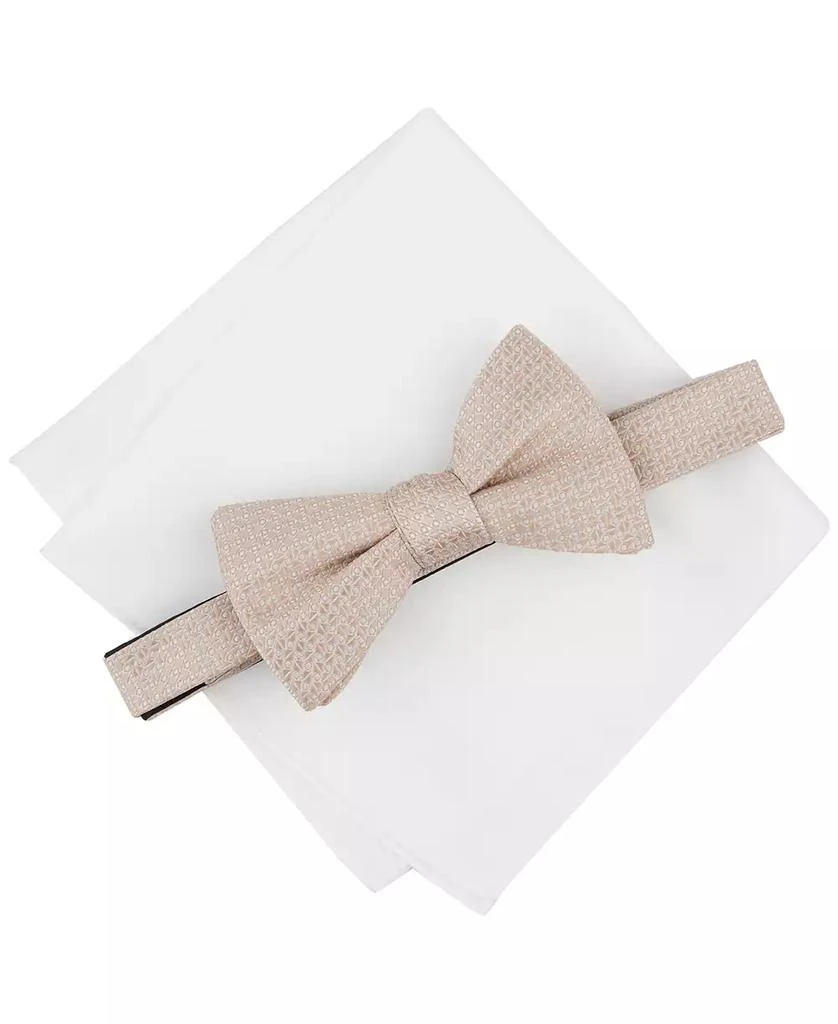 Alfani Men's Dawson Textured Bow Tie & Solid Pocket Square Set, Created for Macy's 1