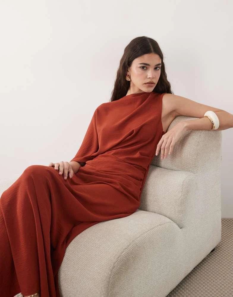 strapless open back dress Lorde Embellished Crepe Maxi Dress / Black | Meshki main image 1