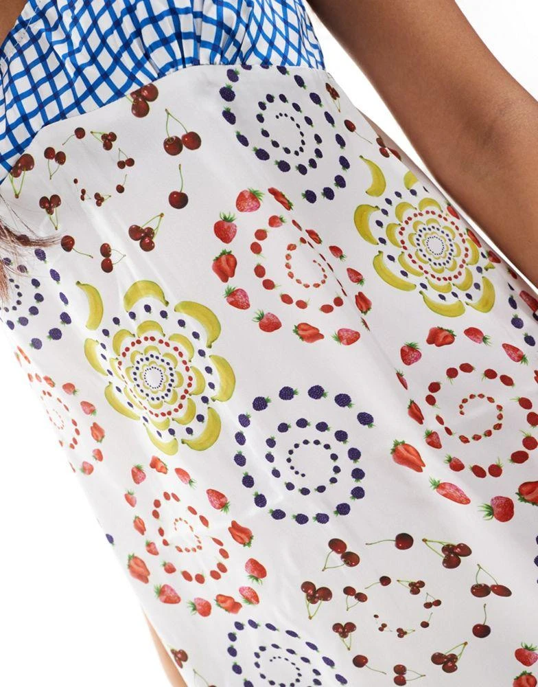 VERO MODA Vero Moda satin mini slip dress in abstract fruit print 2