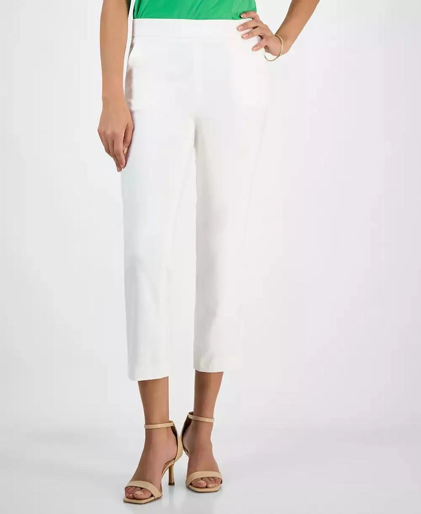 Kasper Women's Stretch Twill Cropped Straight Pull-On Pants 3