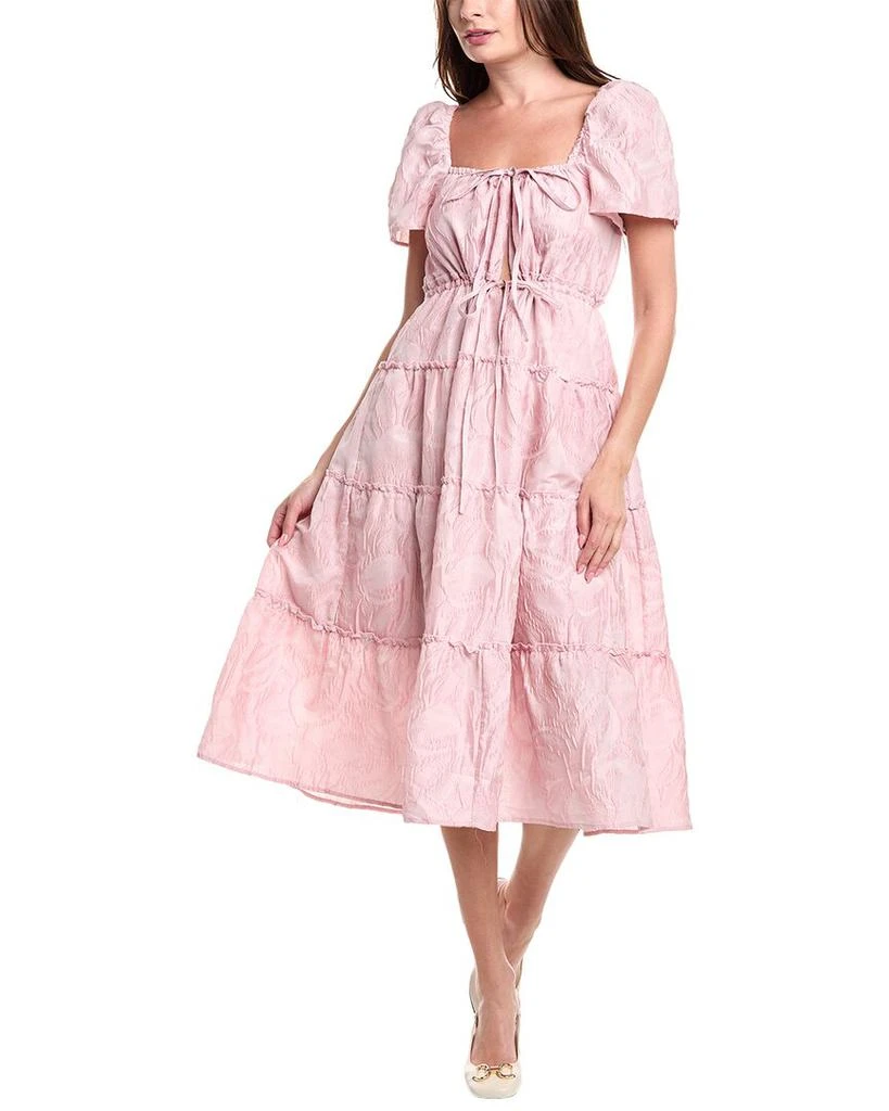 knee length dresses for ladies Free People Falling Sun Midi – Occasionally Yours