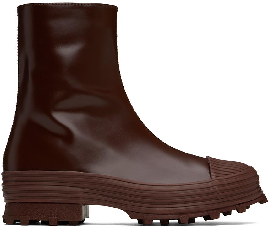 CAMPERLAB Burgundy Traktori Boots