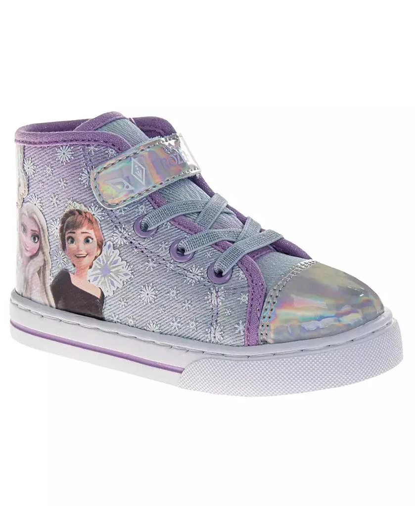 Disney Toddler and Little Girls Frozen Anna and Elsa High Top Sneakers 1