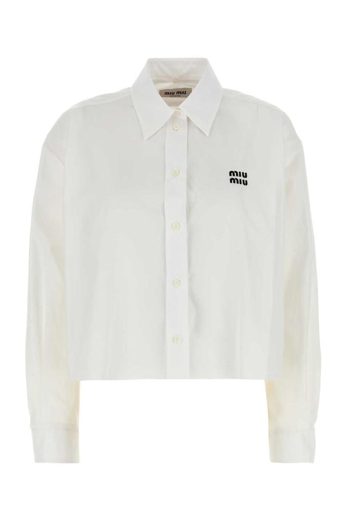 miu miu ホワイト長袖シャツ Miu Miu Shirt – On Sale Now with Up to 12% Off | Discover