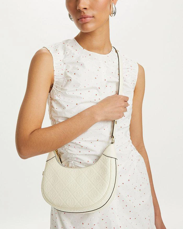 Tory Burch T Monogram Crescent Bag 7