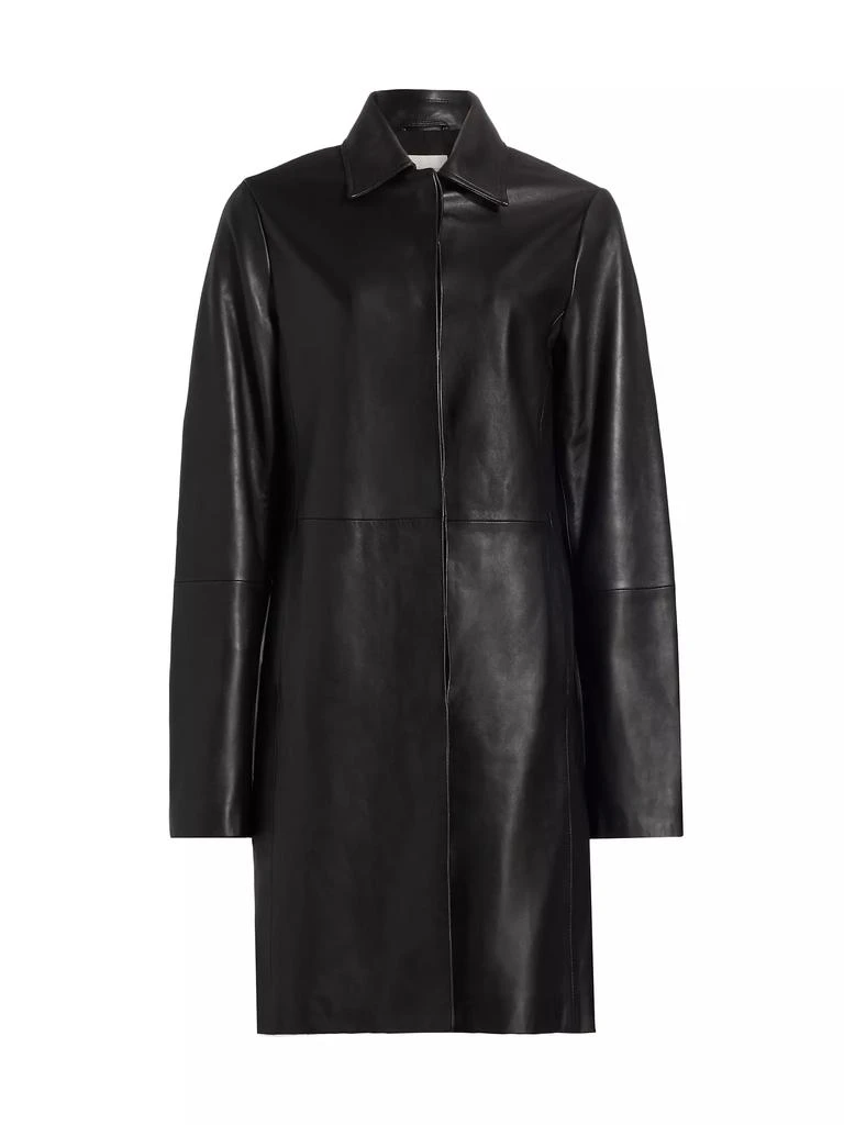 Loulou Studio Leather Knee-Length Coat 1