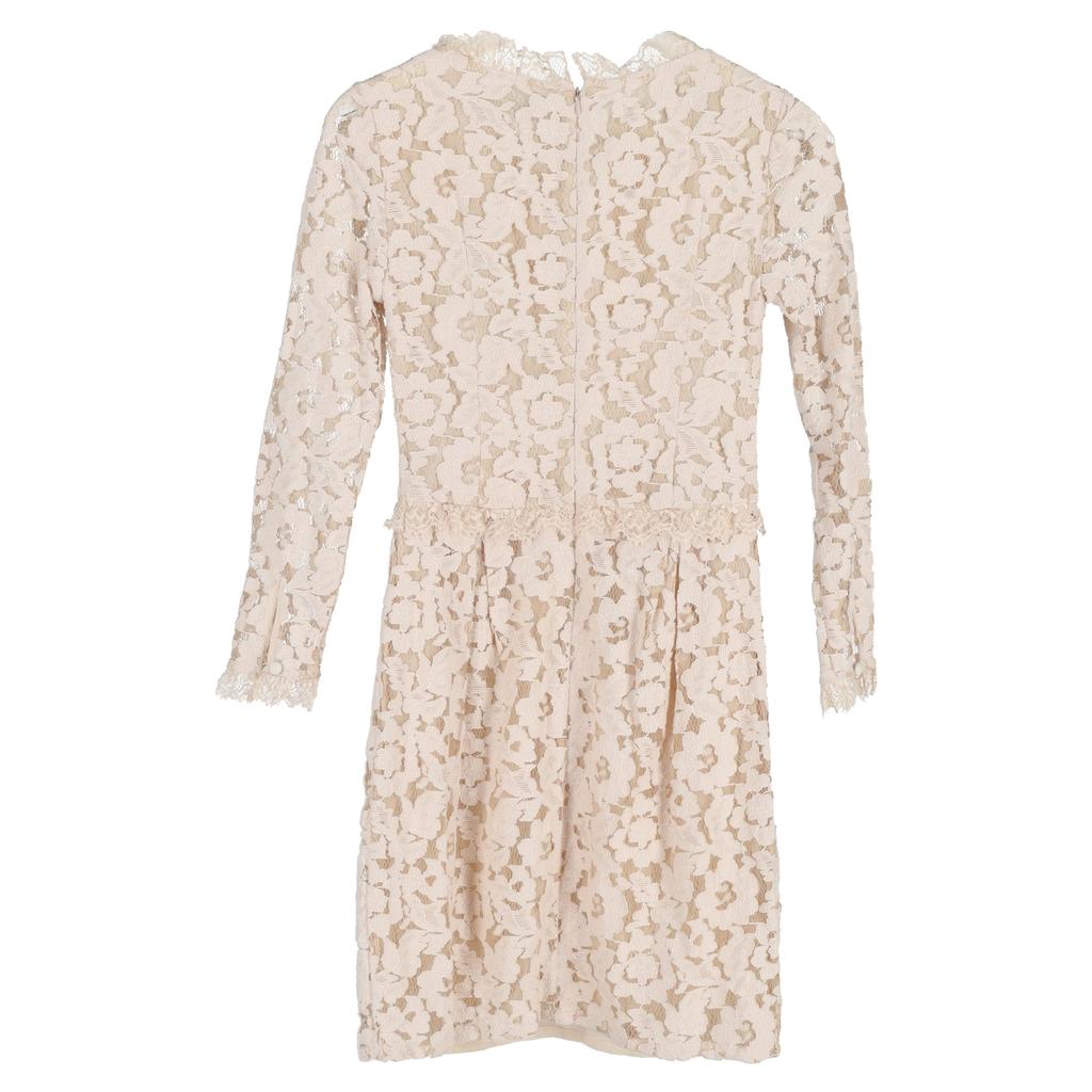 Alice by Temperley Alice by Temperley Lace Mini Dress in Beige Cotton