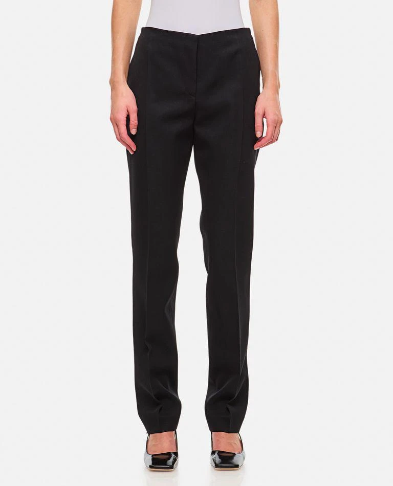 The Attico Wool Gabardine Straight Pants 1