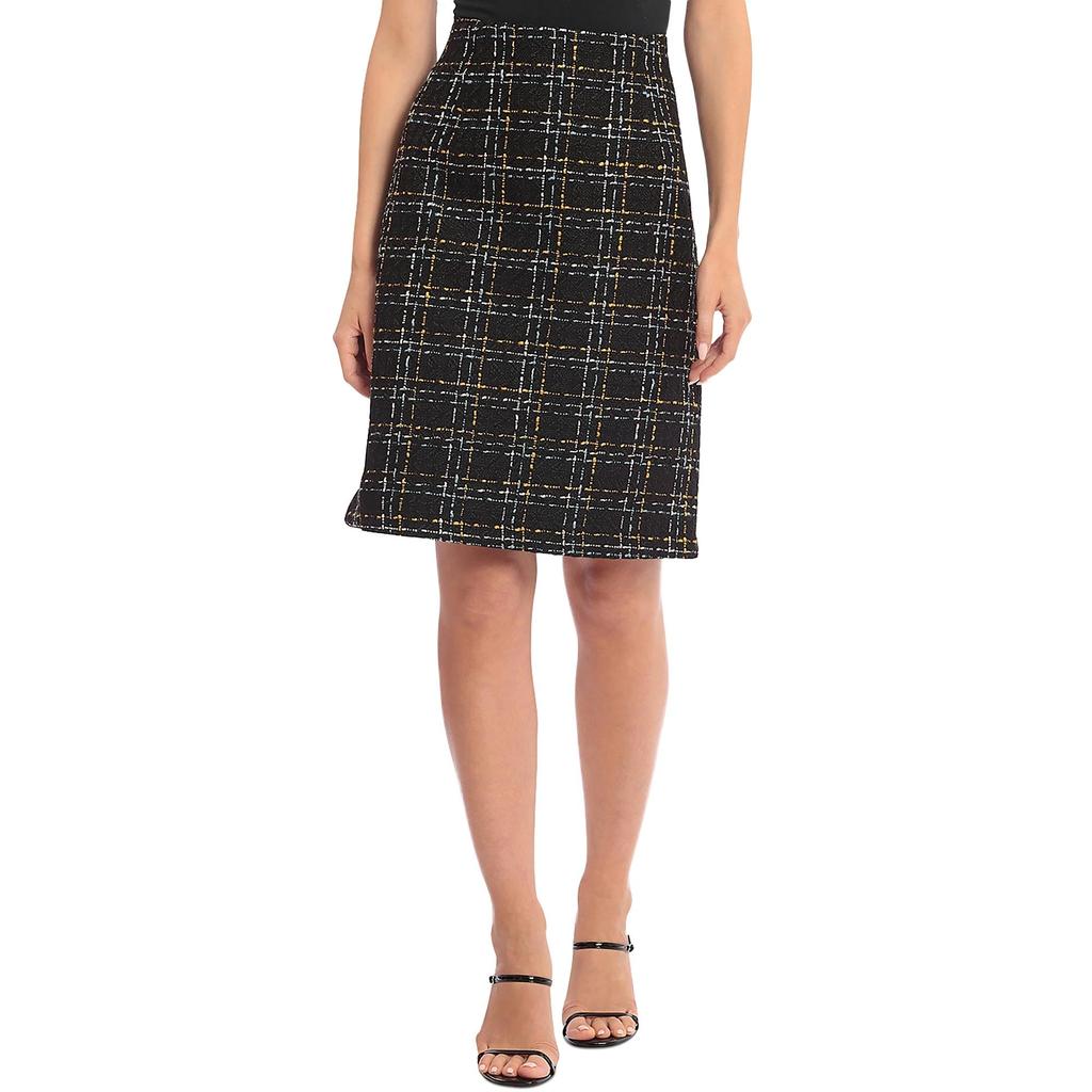Bagatelle Womens Tweed Above Knee Pencil Skirt
