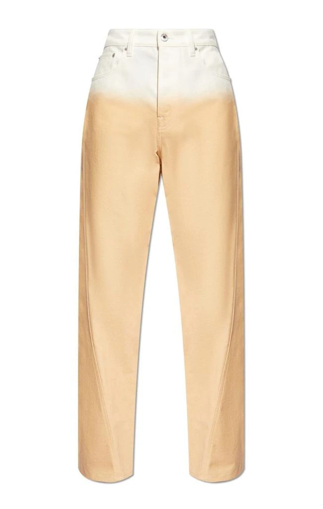 Lanvin Lanvin Logo Patch Straight Leg Jeans 1