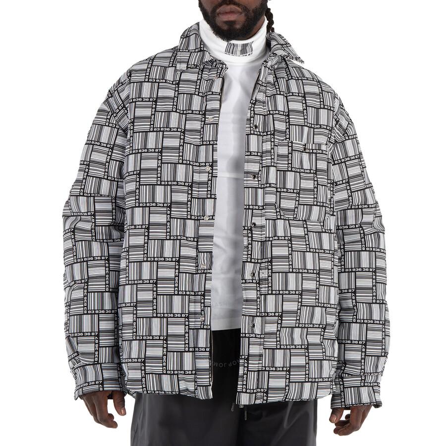 VTMNTS Men's Black/White Barcode Monogram Puffer Shirt