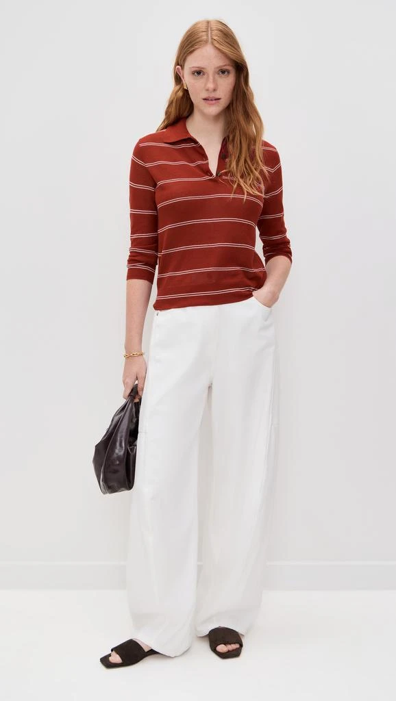 Vince Striped Pique Polo 4