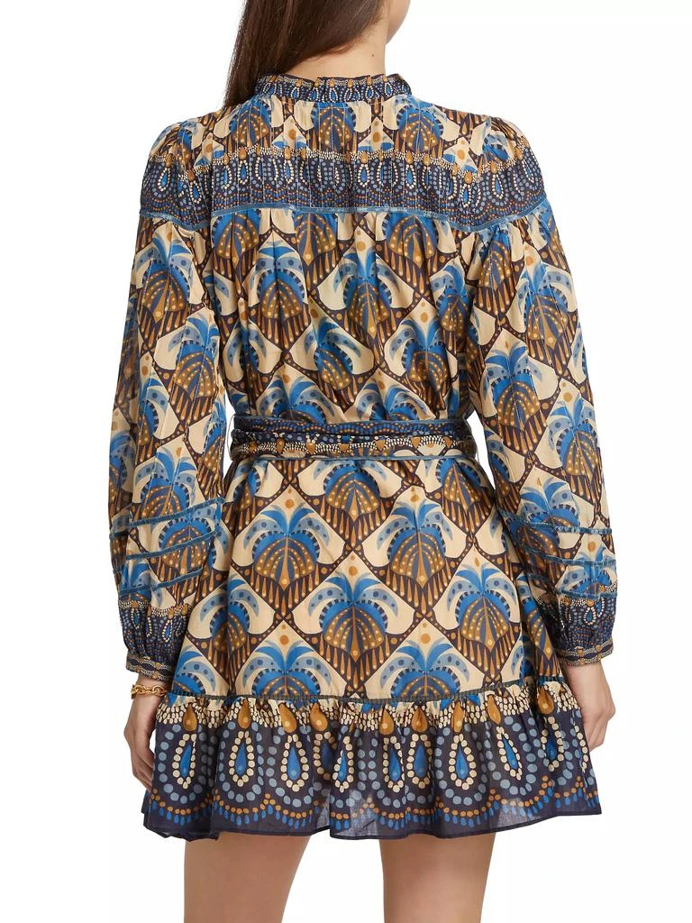 knee length dresses for ladies Farm Rio Garden Delight Long Sleeve Midi Dress