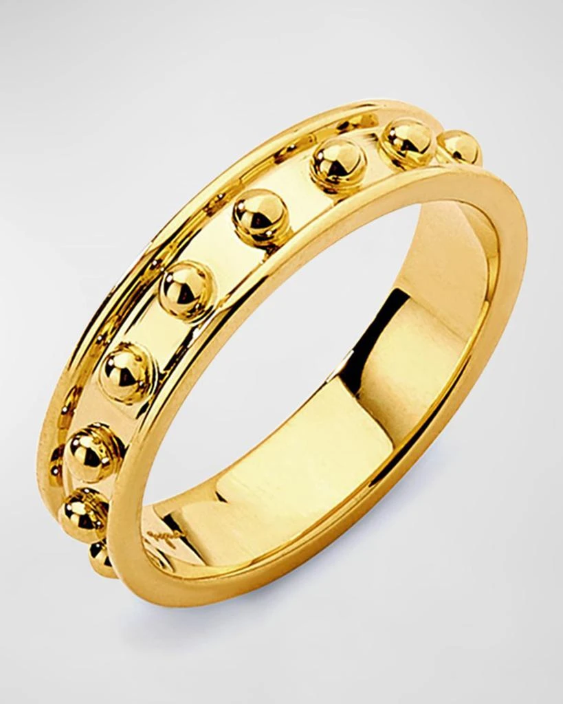 Syna Large Mogul Gold Dots Band, Size 7 1