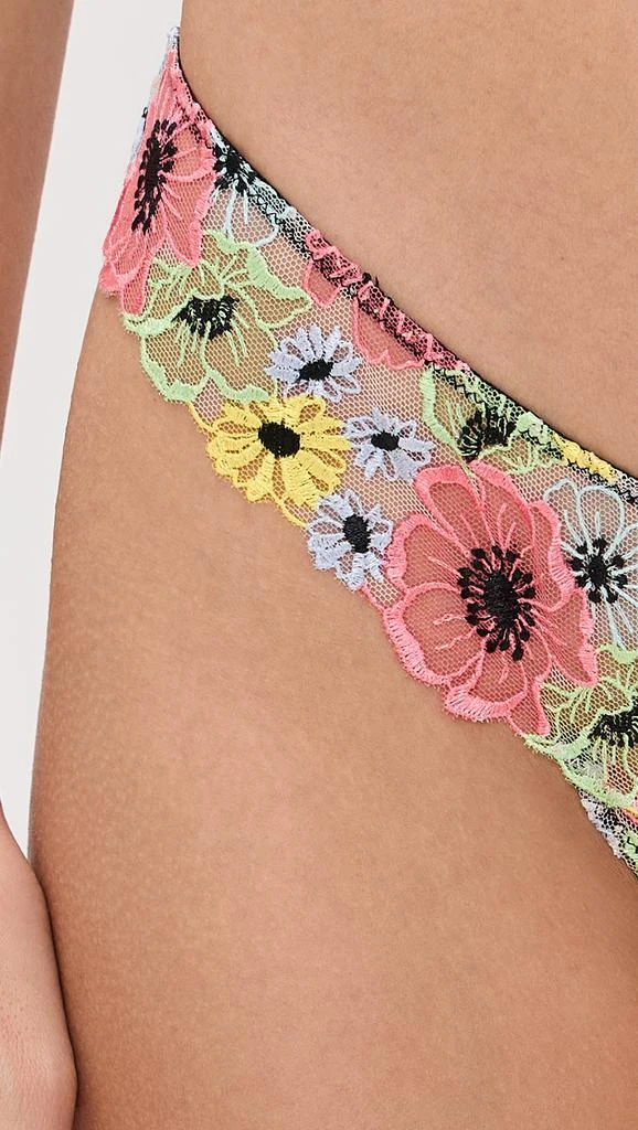 Fleur du Mal Azalea Embroidery Thong 4